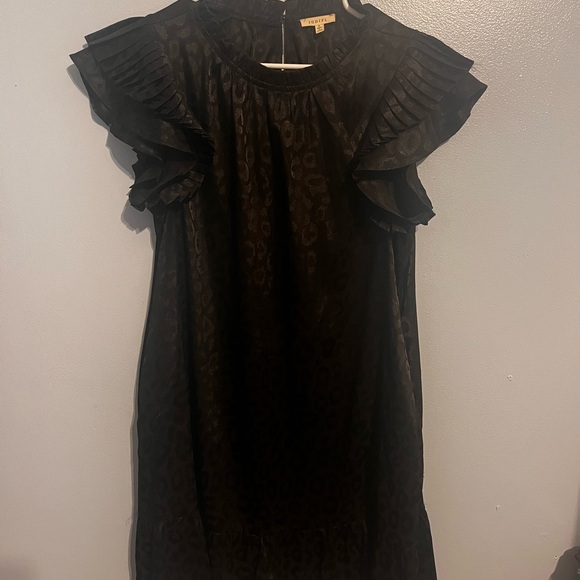 JODIFL Dresses & Skirts - JODIFL Shimmering Black Leopard Dress